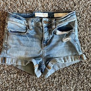 Stretchy denim shorts from Pacsun. Mid/low rise